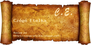 Czégé Etelka névjegykártya